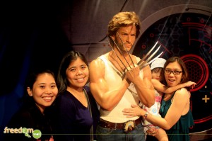 Patti, Jow, Yna, and Chette posing with the Wolverine