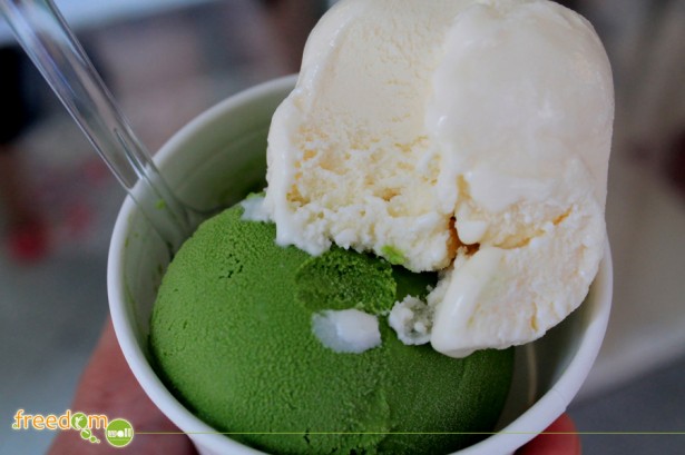 Green tea and cream cheese ice cream from Milk Top