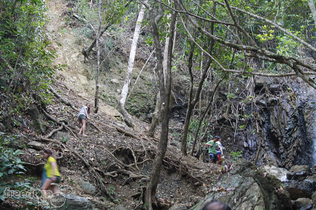 A trek to access the higher portion of Diguisit falls
