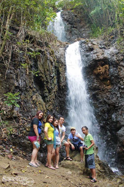 Photo shoot at Diguisit falls with Mary Jane "Queennie" Garay, Corinne Grace "Cookie" Santelices, Karen Salting, Ian Limpangog, Teddy Buagas, and Roderick Ordoñez