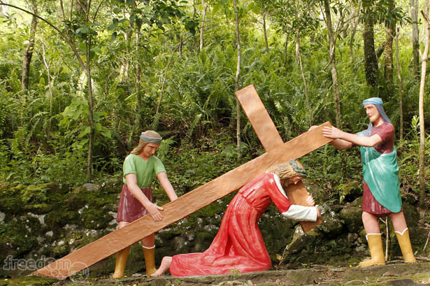 Camiguin stations of the cross: Jesus falls the first time