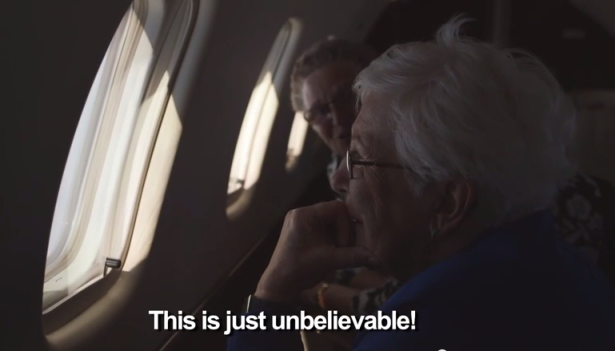 grandma an and ria's first flight
