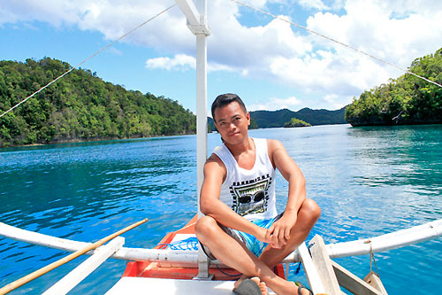 Ian Limpangog at Sohoton Bay, Bucas Grande