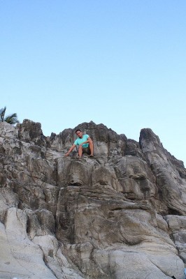 On top of the boulders