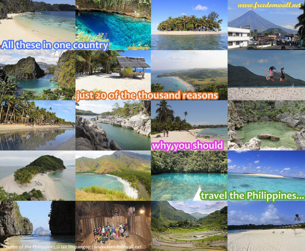 A collage of Philippine tourist destinations