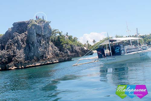 cliff diving site in Malapascua