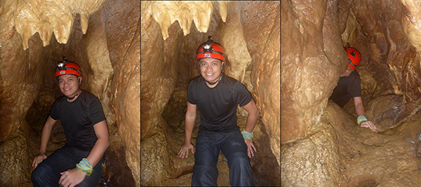 Langun Cave snake chamber crawl