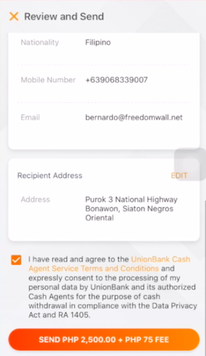 How To Send Money Online To Palawan Express Pera Padala From Unionbank Freedom Wall