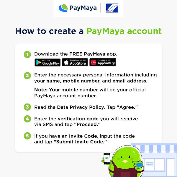 Creating a PayMaya account