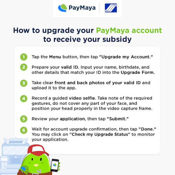 Upgrading your PayMaya account